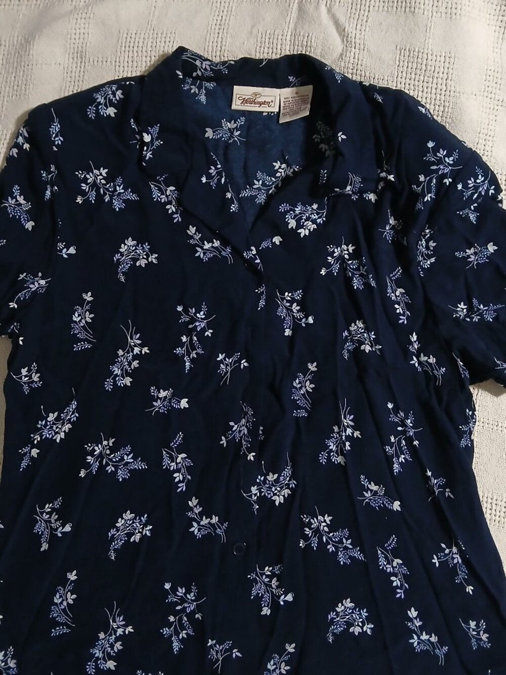 Worthington Blue shirt/skirt set